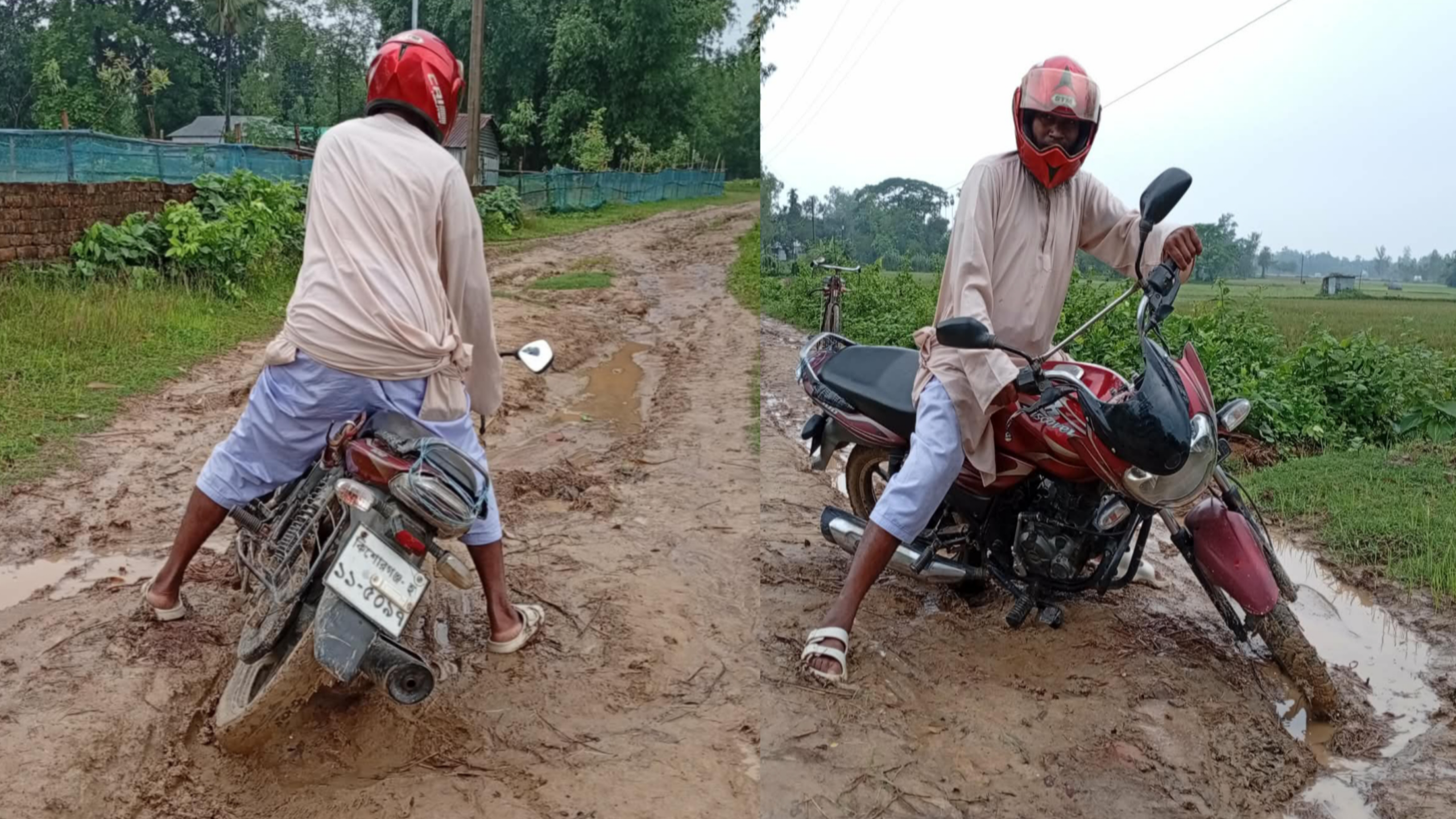 ধনবাড়ী উপজেলার মমিনপুর গ্রামের কাঁচা সড়কে চলাচলে দুর্ভোগ